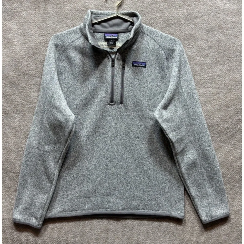 Patagonia Pullover Men Med Gray Better Sweater Fleece 1/4 Zip Pockets Outdoor